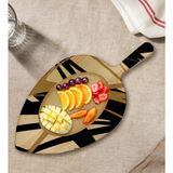 Bk Gift Modern Art Tasarımlı Yaprak Şeklinde Doğal Ahşap Servis ve Sunum Tabağı Model 16 - 1 Adet