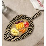 Bk Gift Modern Art Tasarımlı Yaprak Şeklinde Doğal Ahşap Servis ve Sunum Tabağı Model 18 - 1 Adet