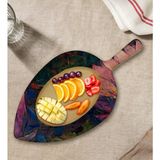 Bk Gift Modern Art Tasarımlı Yaprak Şeklinde Doğal Ahşap Servis ve Sunum Tabağı Model 20 - 1 Adet