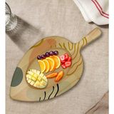 Bk Gift Modern Art Tasarımlı Yaprak Şeklinde Doğal Ahşap Servis ve Sunum Tabağı Model 4 - 1 Adet