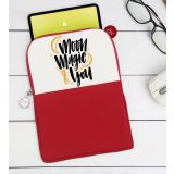 BK Gift Moon Magic & You Tasarımlı Taşınabilir Koruyucu Tablet Kılıfı & Organizer Çanta - Kırmızı-1