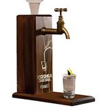 Bk Gift Özel Vodka Baskılı Musluklu Doğal Ahşap İçki Standı, İçki Çeşmesi, Doğum Günü Hediyesi, Ev Hediyesi, İçecek Dispenseri