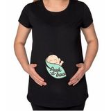 BK Gift Peek A Boo Tasarımlı Siyah Hamile Tişört-1