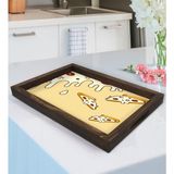 Bk Gift Pizza Tasarımlı Doğal Ahşap Tepsi-1 - Renk
