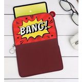 BK Gift Pop Art Tasarımlı Taşınabilir Koruyucu Tablet Kılıfı & Organizer Çanta - Bordo-13