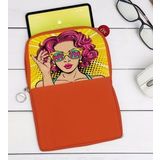 BK Gift Pop Art Tasarımlı Taşınabilir Koruyucu Tablet Kılıfı & Organizer Çanta - Turuncu-7