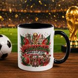Bk Gift Portekiz Taraftar Temalı Dünya Futbol Kupası Tasarımlı Siyah Kupa Bardak - 1 Adet