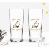 Bk Gift Renkli Baskılı Şimdi Çalış Sonra Ağlarsın Tasarımlı İkili Rakı Bardağı Seti-1