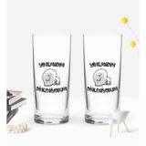 Bk Gift Renkli Baskılı Yıkılmadım Dinleniyorum Tasarımlı İkili Rakı Bardağı Seti-1