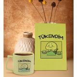 Bk Gift Sarı Sert Kapaklı Defter ve Middle Kupa Seti, Arkadaşa Hediye, Yeni Iş Hediyesi, Doğum Günü Hediyesi-8