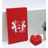 Bk Gift Sevgililere Özel Isimli Kırmızı Defter ve Kokulu Kalp Mum Hediye Seti-2, Sevgiliye Hediye, Sevgililer Günü