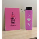 Bk Gift Sevgiliye Özel Isimli Pembe Defter ve Cam Matara Hediye Seti-7, Sevgiliye Hediye, Sevgililer Günü, Yeni iş hediyesi