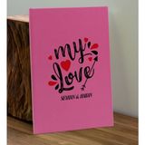 Bk Gift Sevgiliye Özel Isimli Pembe Defter ve Fuşya Cam Matara Hediye Seti-14, Sevgiliye Hediye, Sevgililer Günü, Yeni iş hediyesi