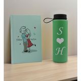 Bk Gift Sevgiliye Özel Isimli Su Yeşili Defter ve Yeşil Cam Matara Hediye Seti 10 Sevgiliye Hediye Sevgililer Günü Yeni Iş Hediyesi