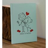 Bk Gift Sevgiliye Özel Isimli Su Yeşili Defter ve Yeşil Cam Matara Hediye Seti-9, Sevgiliye Hediye, Sevgililer Günü, Yeni Iş Hediyesi