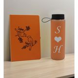 Bk Gift Sevgiliye Özel Isimli Turuncu Defter ve Somon Cam Matara Hediye Seti-11, Sevgiliye Hediye, Sevgililer Günü, Yeni Iş Hediyesi