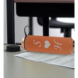 Bk Gift Sevgiliye Özel Isimli Turuncu Defter ve Somon Cam Matara Seti 4