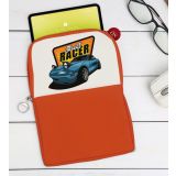 BK Gift Street Racer Tasarımlı Taşınabilir Koruyucu Tablet Kılıfı & Organizer Çanta - Turuncu-1