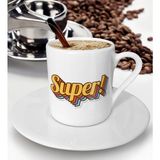 Bk Gift Super Tasarımlı Türk Kahvesi Fincanı - Model 1 - Beyaz