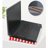 Bk Gift Taşınabilir Ahşap Kırmızı Beyaz Notebook Laptop Standı