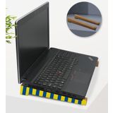 Bk Gift Taşınabilir Ahşap Sarı Lacivert Notebook Laptop Standı