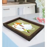 Bk Gift Tea Time Tasarımlı Doğal Ahşap Tepsi-2 - Renk