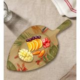 Bk Gift Yapraklar Tasarımlı Yaprak Şeklinde Doğal Ahşap Servis ve Sunum Tabağı Model 6 - 1 Adet
