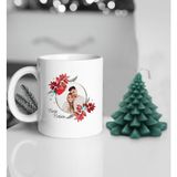BK Gift Yılbaşı Hediyesi Bk Gift Kişiye Özel Isimli Fotoğraflı Beyaz Kupa Bardak ve Kokulu Çam Ağacı Mum Hediye Seti, Sevgiliye Hediye, Doğum Günü Hediyesi