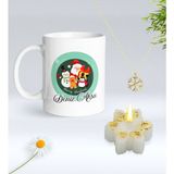 BK Gift Yılbaşı Hediyesi Bk Gift Kişiye Özel Yeni Yıl Tasarımlı Beyaz Kupa Bardak, Kar Tanesi Kolye ve Kar Tanesi Mum Hediye Seti-3, Sevgiliye Hediye, Arkadaşa Hediye