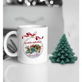 BK Gift Yılbaşı Hediyesi Bk Gift Kişiye Özel Yeni Yıl Tasarımlı Beyaz Kupa Bardak ve Kokulu Çam Ağacı Mum Hediye Seti-1, Sevgiliye Hediye, Arkadaşa Hediye