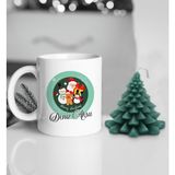 BK Gift Yılbaşı Hediyesi Bk Gift Kişiye Özel Yeni Yıl Tasarımlı Beyaz Kupa Bardak ve Kokulu Çam Ağacı Mum Hediye Seti-3, Sevgiliye Hediye, Arkadaşa Hediye