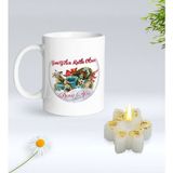 BK Gift Yılbaşı Hediyesi Bk Gift Kişiye Özel Yeni Yıl Tasarımlı Beyaz Kupa Bardak ve Kokulu Kar Tanesi Mum Hediye Seti-12, Sevgiliye Hediye, Arkadaşa Hediye