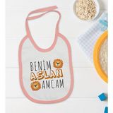 BK Kids Aslan Amcam Tasarımlı Beyaz Bebek Mama Önlüğü