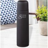 BK Kişiye Özel 5750 Siyah Deri Çantalı 750 ml Termos