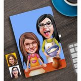 BK Kişiye Özel Anne Kız Karikatürlü Defter-2