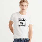 BK Kişiye Özel Aslan Burcu Tasarımlı Beyaz Erkek Tişört - 1 x Large - XL
