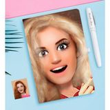 BK Kişiye Özel Barbie Bebek Karikatürlü Beyaz Defter ve Kalem Hediye Seti-3