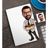 BK Kişiye Özel Bay Doğum Günü Karikatürlü Defter-4
