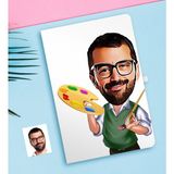 BK Kişiye Özel Bay Ressam Karikatürlü Defter