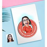 BK Kişiye Özel Bayan Kolay Yetişmiyor Karikatürlü Beyaz Defter-3