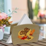 BK Kişiye Özel Big Chef Tasarımlı Lüks Ahşap Peçetelik-2