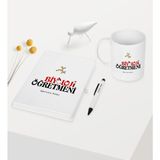 Bk Kişiye Özel Biyoloji Öğretmeni Temalı Beyaz Defter Kalem Kupa Seti - 1