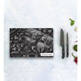 BK Kişiye Özel Cam Kesme ve Sunum Tablası 20X30CM Model 7