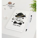 BK Kişiye Özel Canım Babam Tasarımlı 9X14CM Beyaz Defter ve Kalem Seti - Model 3