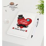 BK Kişiye Özel Canım Babam Tasarımlı 9X14CM Beyaz Defter ve Kalem Seti - Model 4