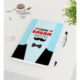 BK Kişiye Özel Canım Babam Tasarımlı Beyaz Defter Kalem Seti - Model 5