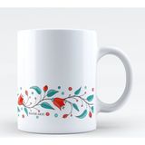 BK Kişiye Özel Çiçek Motif Tasarımlı Kupa Bardak