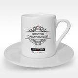 BK Kişiye Özel Damat Kahvesi Tasarımlı Türk Kahvesi Fincanı - 6