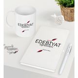 Bk Kişiye Özel Edebiyat Öğretmeni Beyaz Defter Kalem Kupa Seti-5