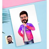 BK Kişiye Özel Erkek Animasyon Karikatürlü Beyaz Defter-36